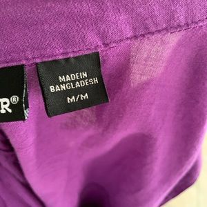 Purple shirt. Button up